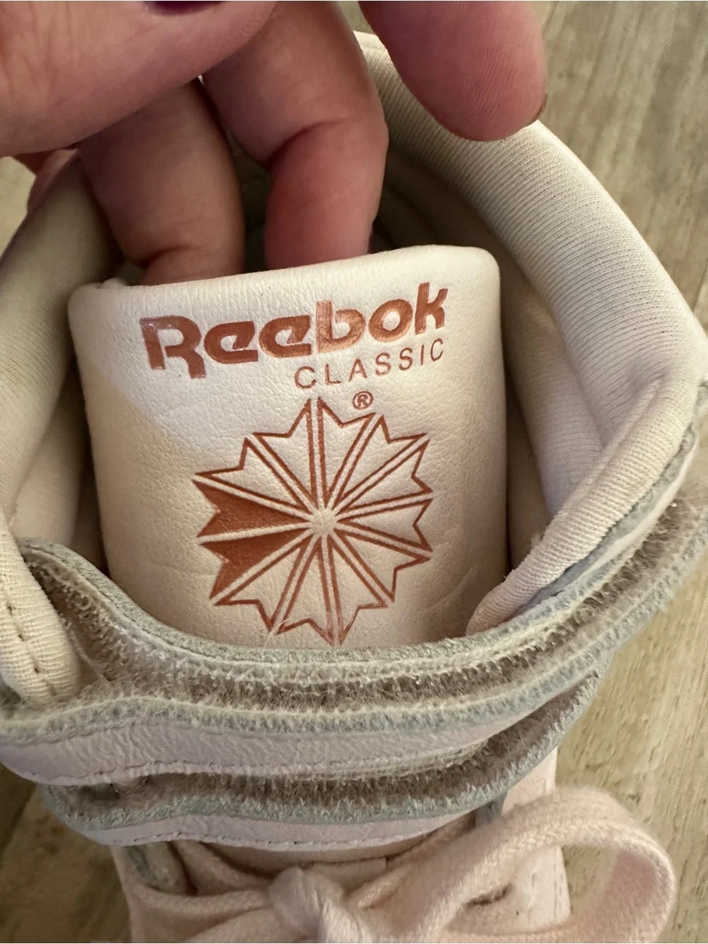 Reebok Freestyle Hi Muted Pale Pink High-Top Sneakers Women's 7